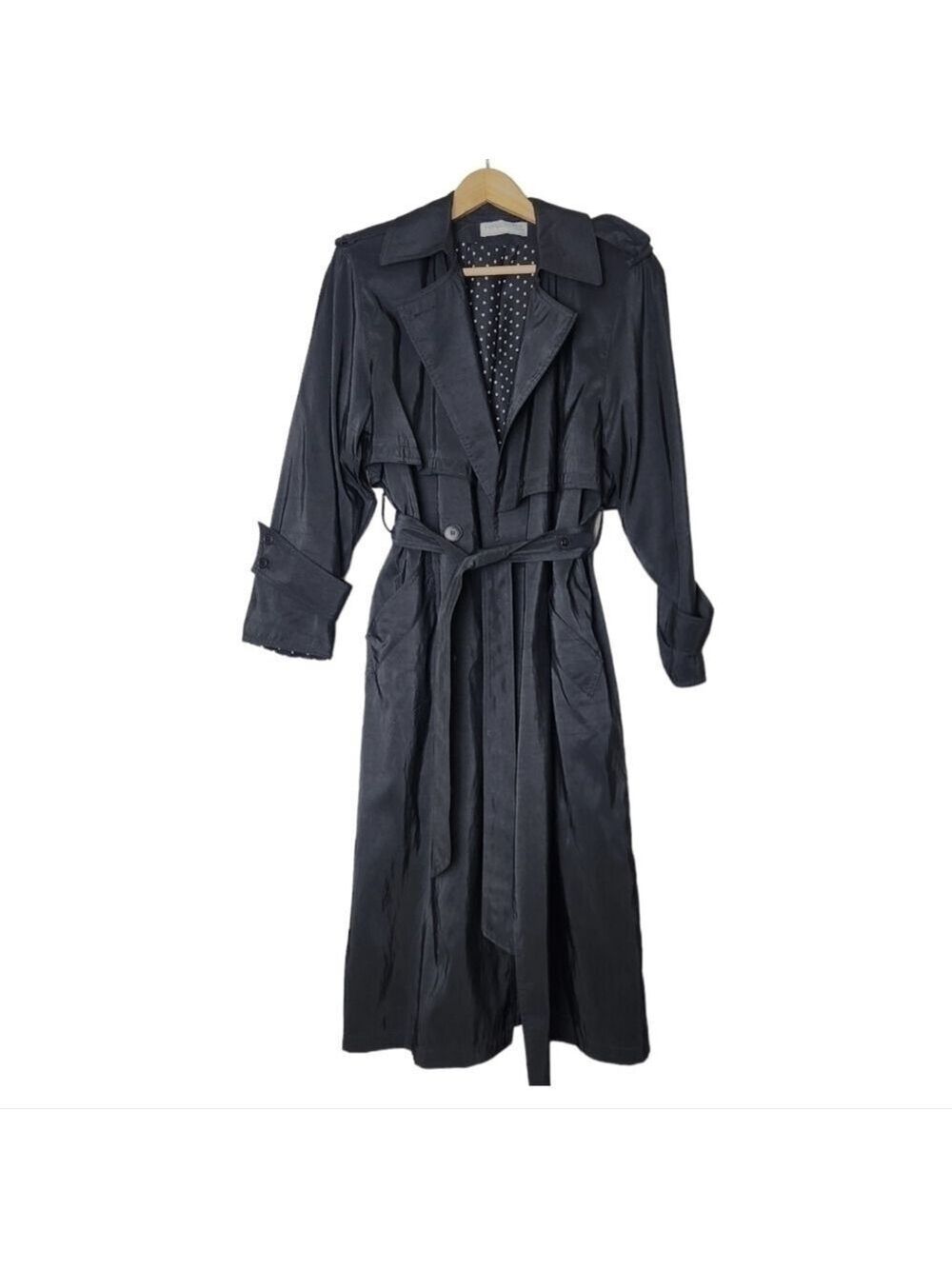 𝅺Vintage Forcaster of Boston Black Trench Coat